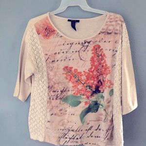 Cute Style &Co casual floral shirt
